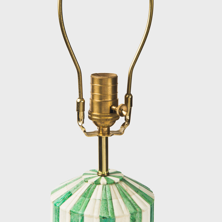 Eterna Bone Inlay Lamp, Emerald Green