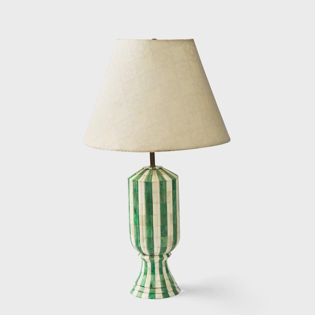 Eterna Bone Inlay Lamp, Emerald Green