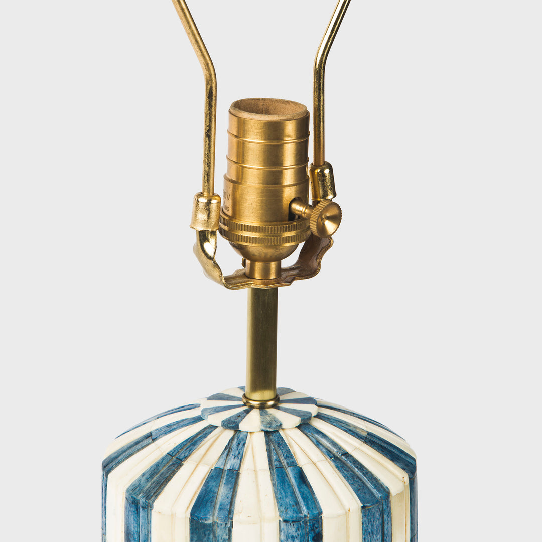 Eterna Bone Inlay Lamp, Midnight Blue