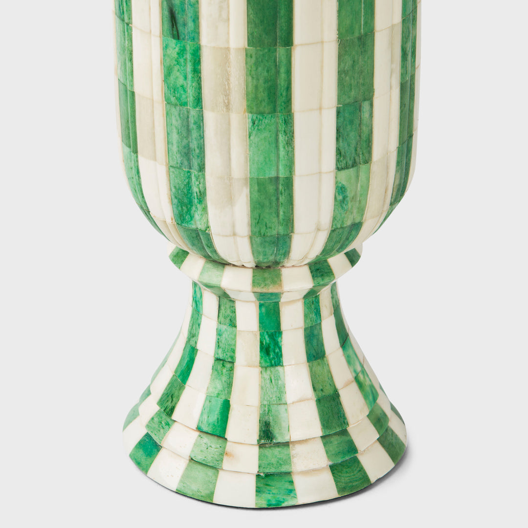 Eterna Bone Inlay Lamp, Emerald Green