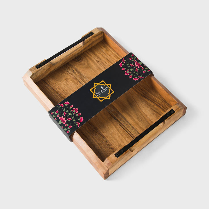 Natural Acacia Wood Large Serving Tray