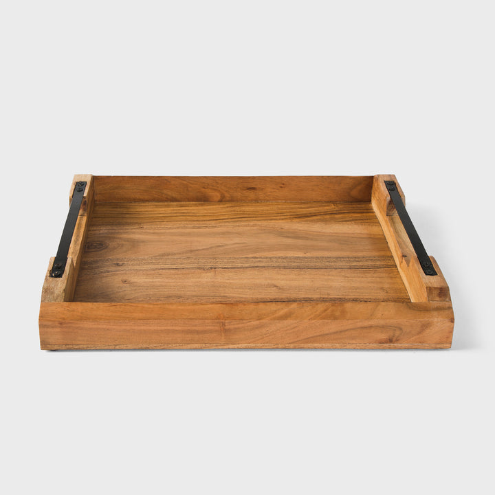Natural Acacia Wood Large Serving Tray