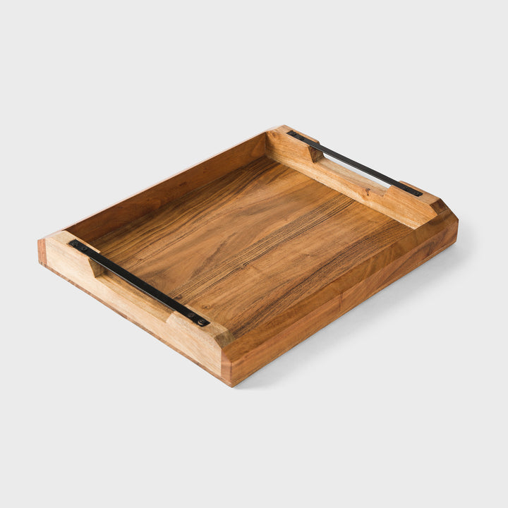 Natural Acacia Wood Large Serving Tray