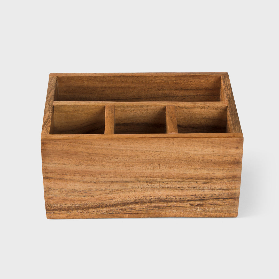 Acacia Wood Caddy Organizer