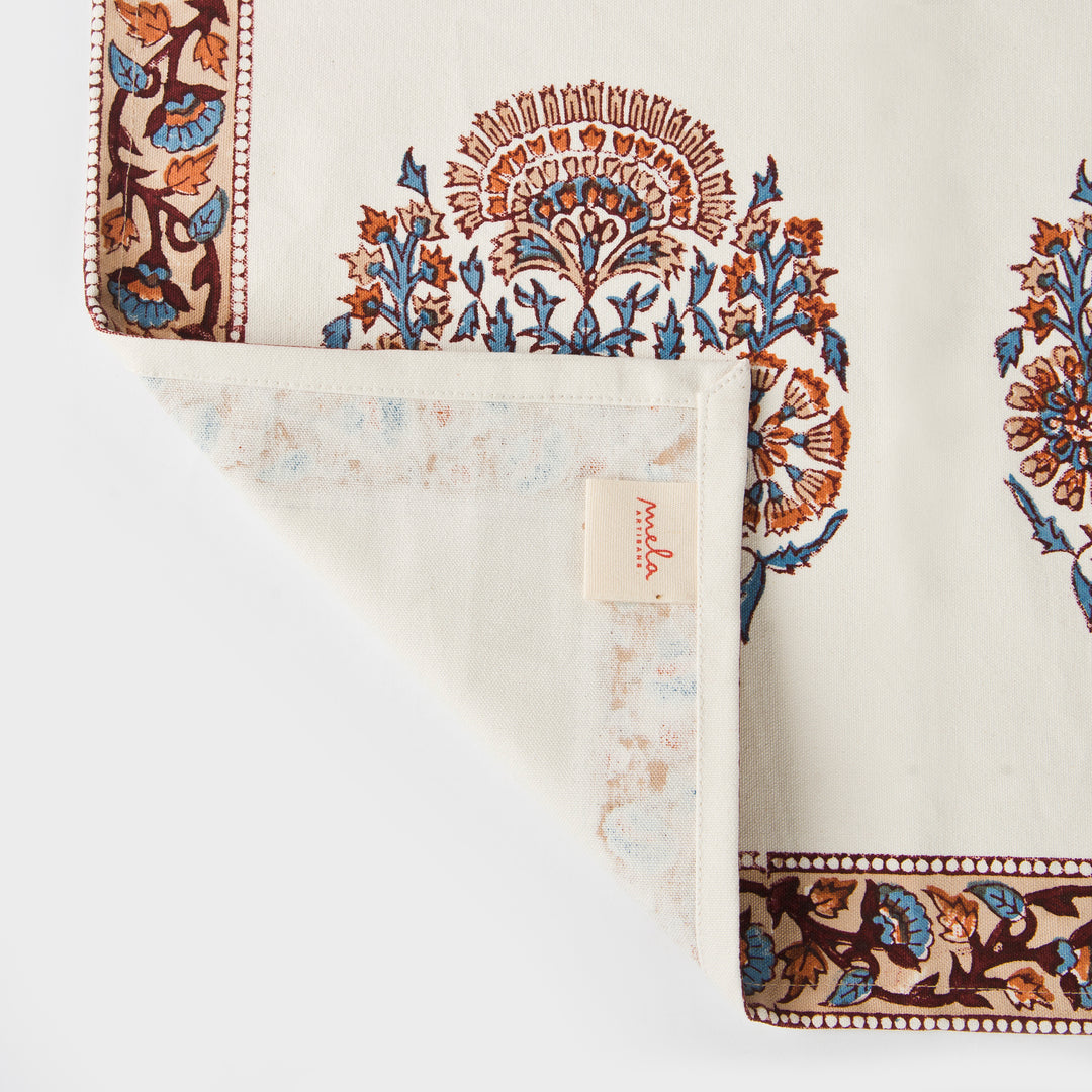 Saffra Hand Block Printed Cotton Placemats Set of 4