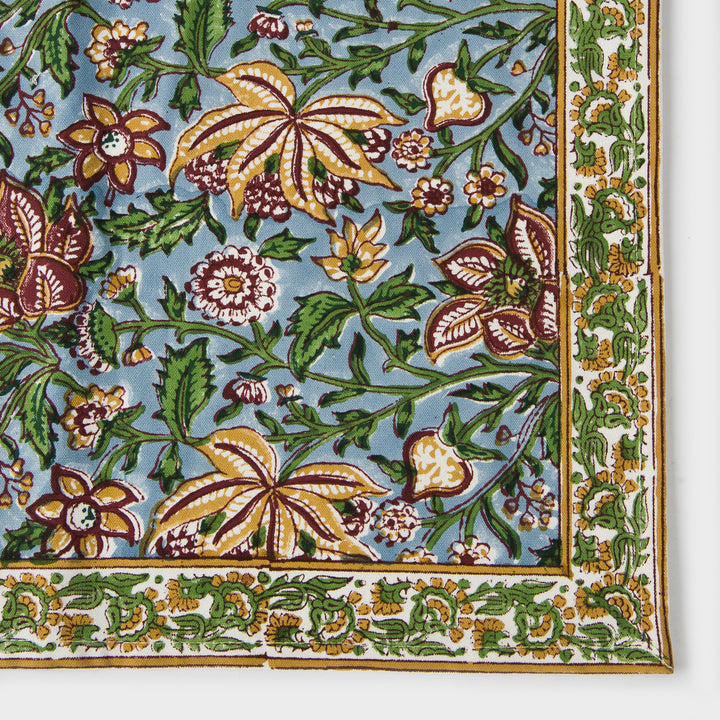 Florin Hand Block Printed Cotton Placemats Set of 4
