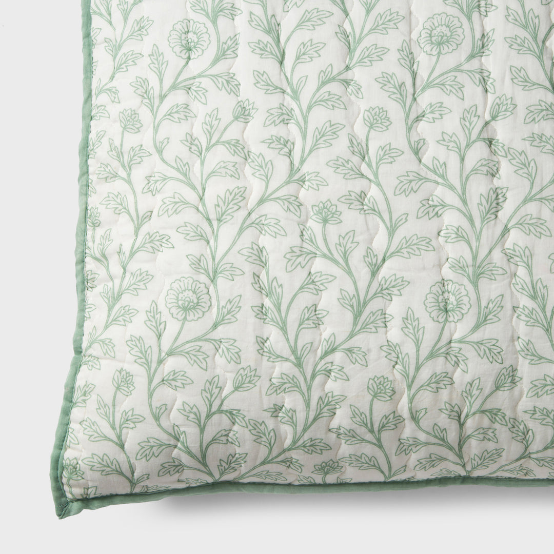 Mughal Floral Handprinted Cotton Sham Set of 2