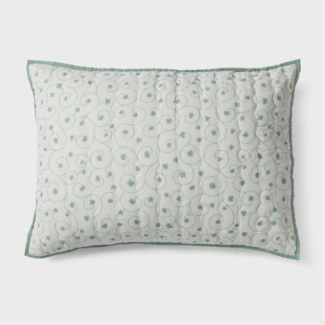 Close-up of printed pattern and cotton fabric texture