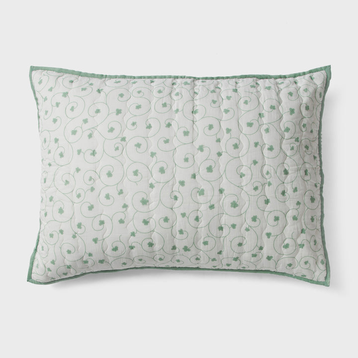 Close-up of printed pattern and cotton fabric texture