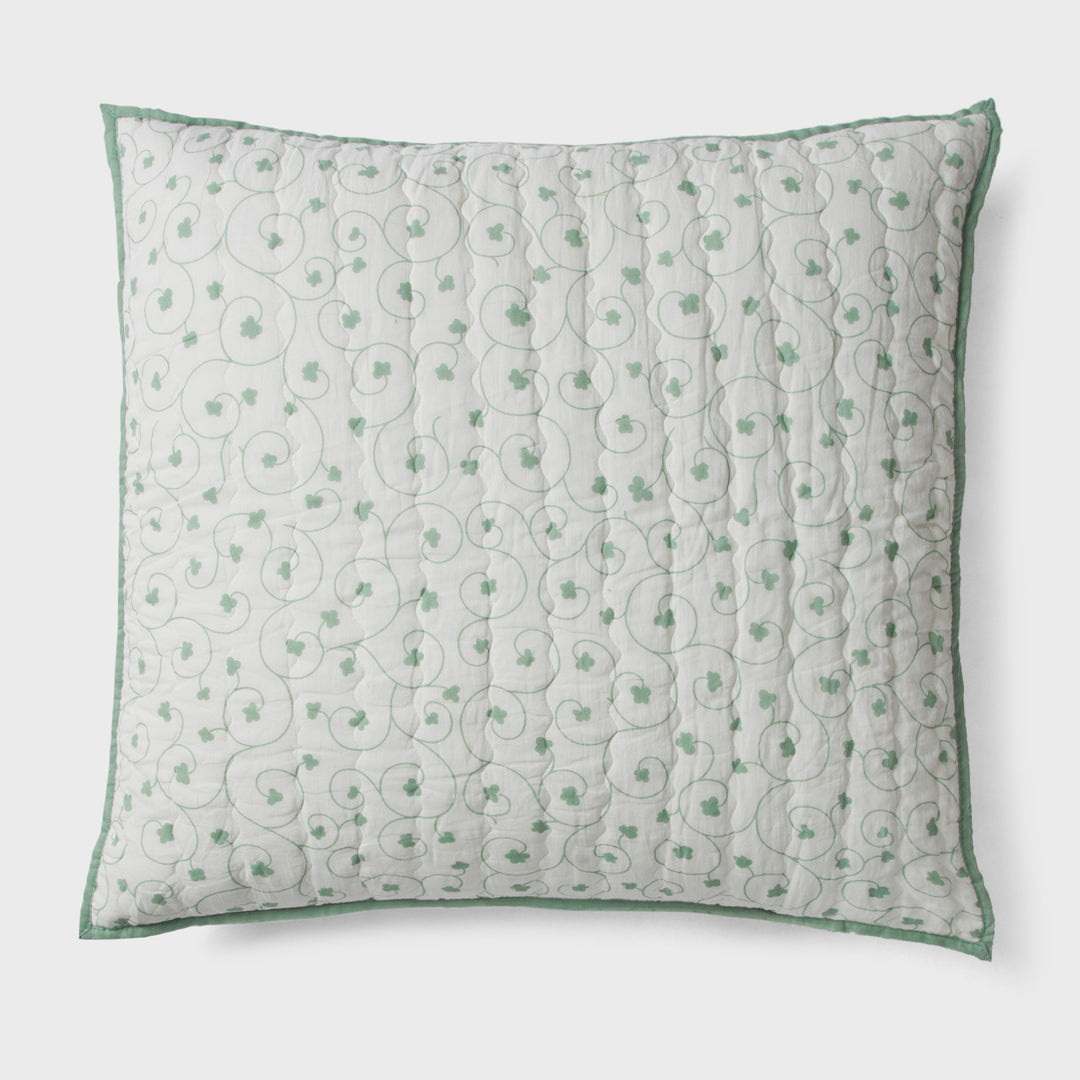 Close-up of printed pattern and cotton fabric texture