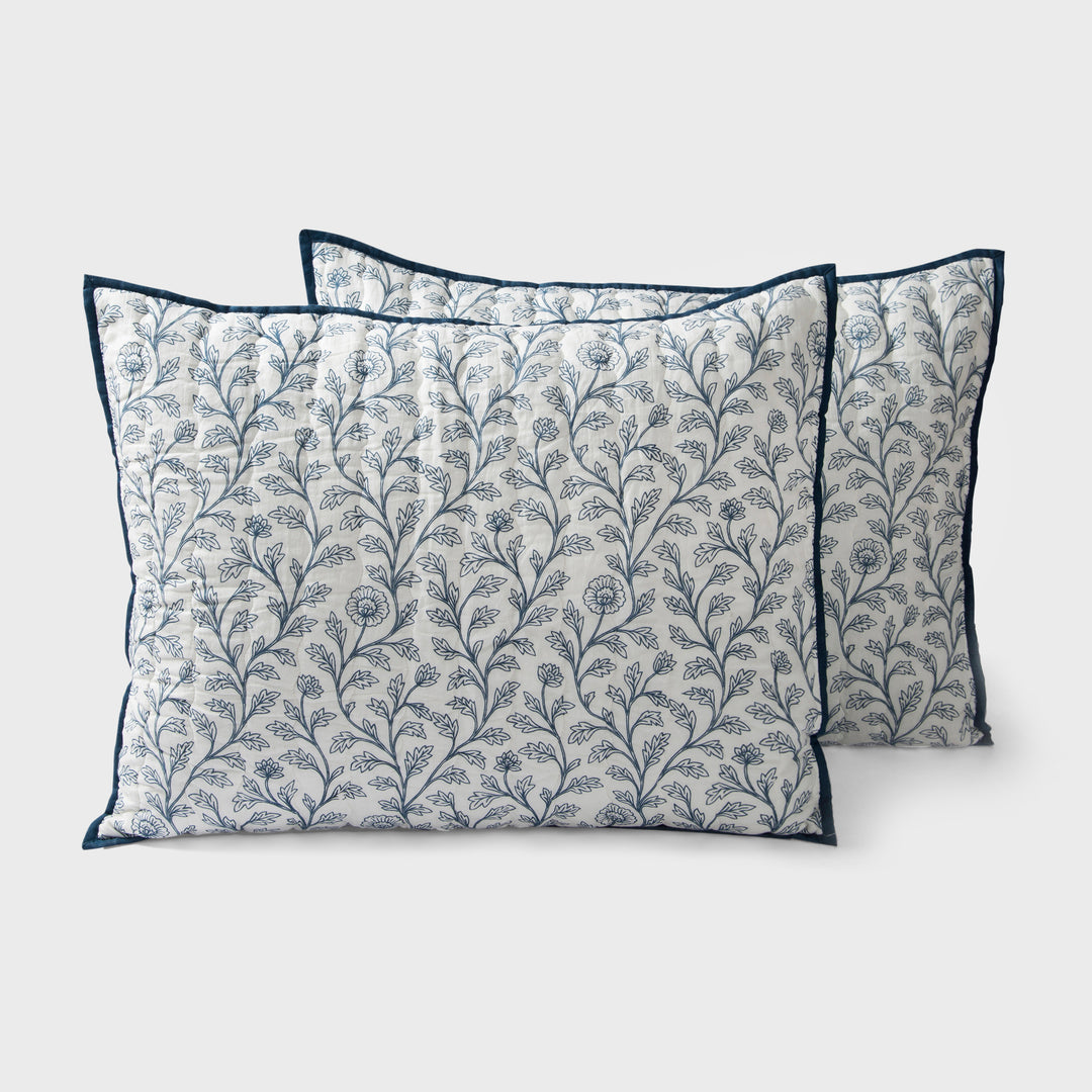 Close-up of printed pattern and cotton fabric texture