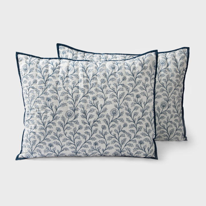 Close-up of printed pattern and cotton fabric texture