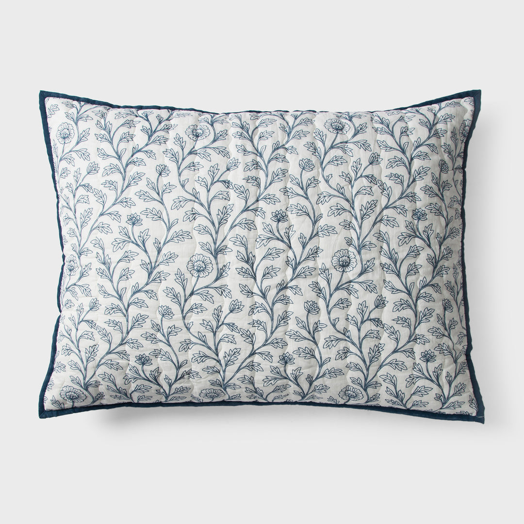 Close-up of printed pattern and cotton fabric texture