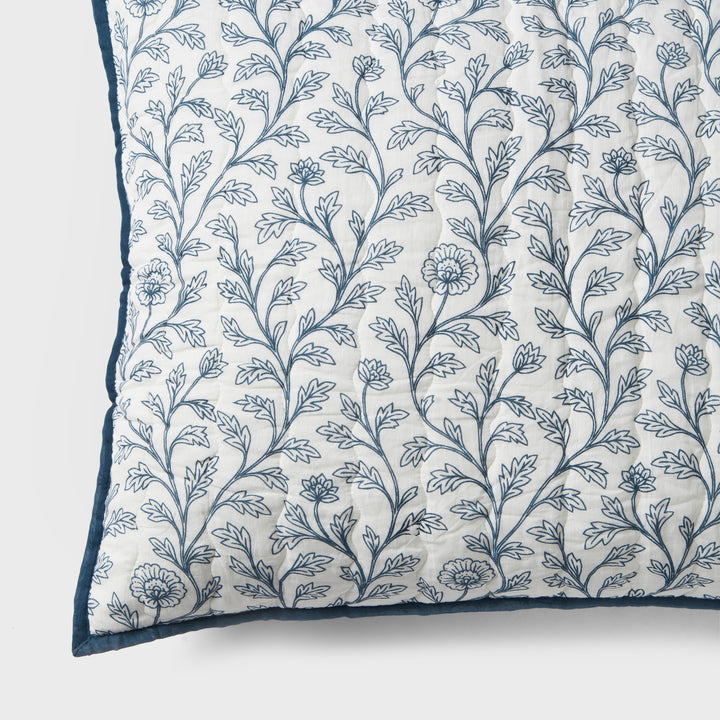 Mughal Floral Handprinted Cotton Sham Set of 2