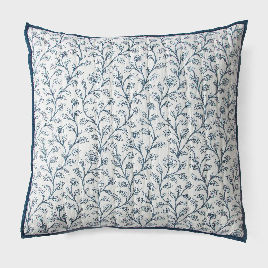 Mughal Floral Handprinted Cotton Sham Set of 2
