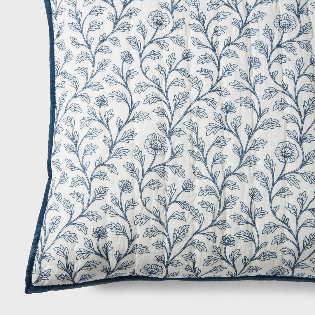 Mughal Floral Handprinted Cotton Sham Set of 2