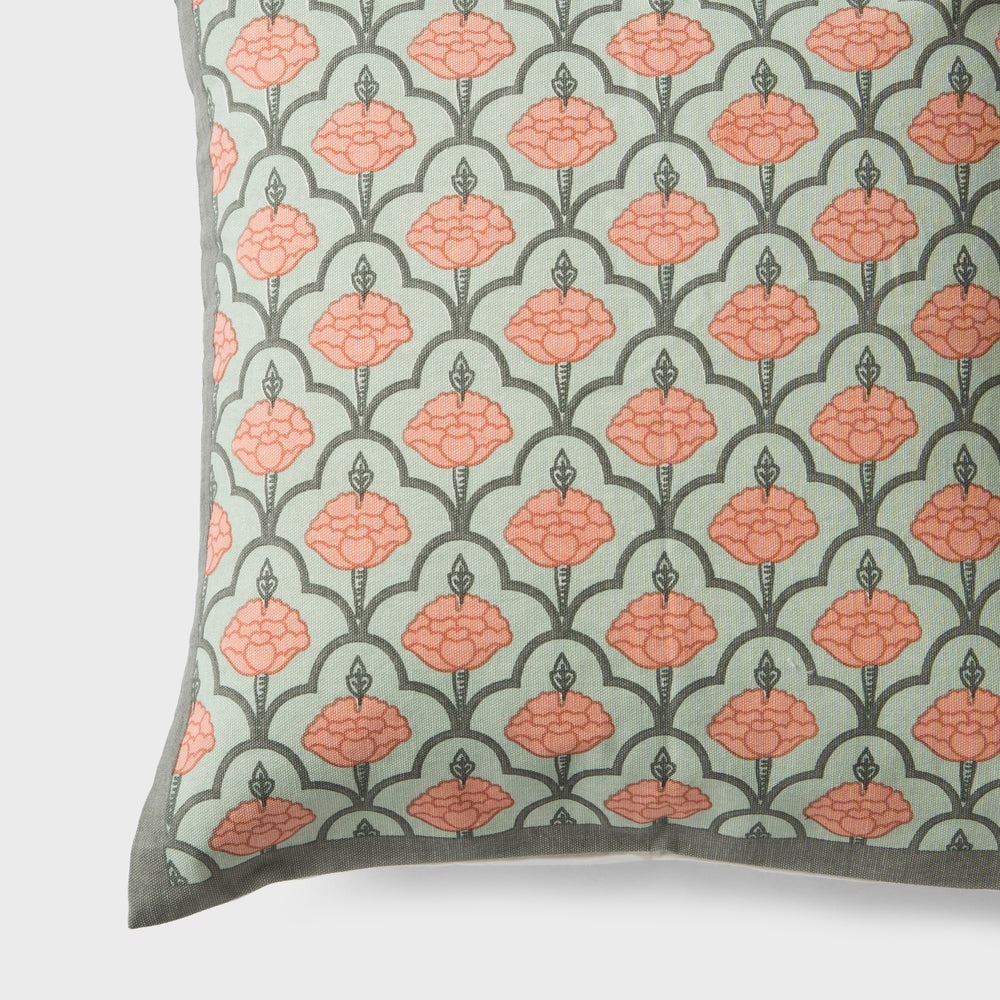 Close-up of jaali pattern and cotton fabric texture
