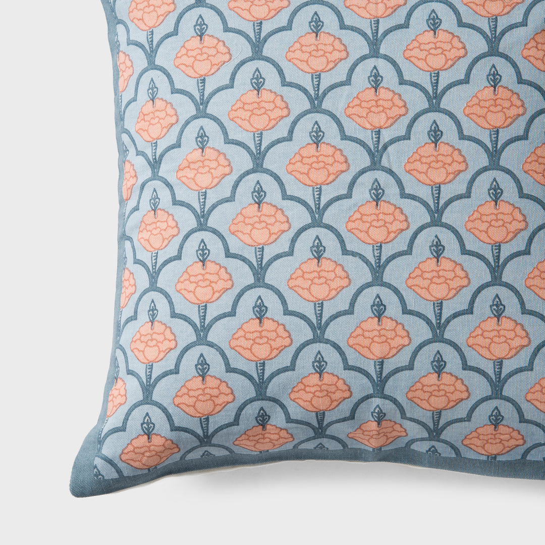 Close-up of jaali pattern and cotton fabric texture