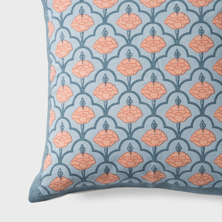 Close-up of jaali pattern and cotton fabric texture