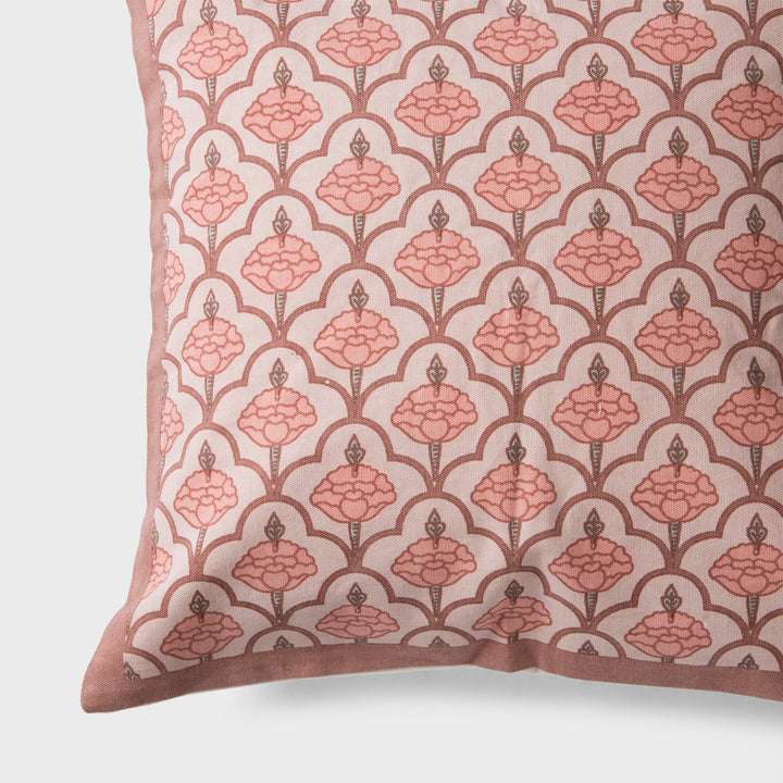 Close-up of jaali pattern and cotton fabric texture