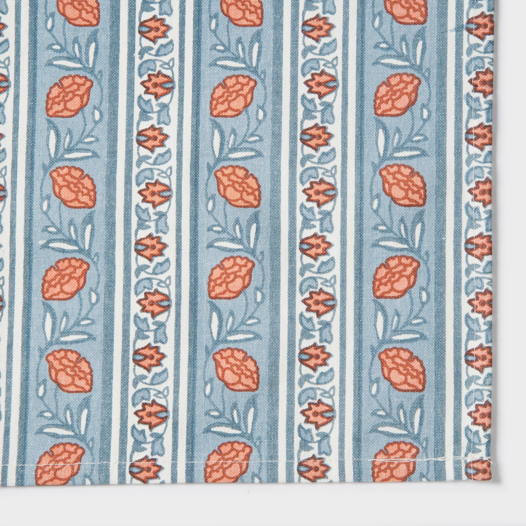 Close-up of print detailing on cotton table mat