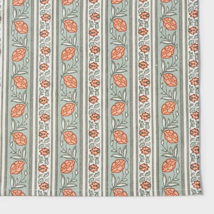 Close-up of print detailing on cotton table mat
