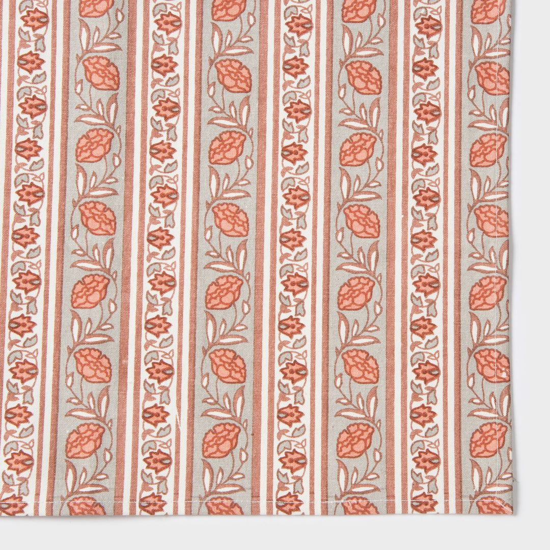 Gulshan Floral Handprinted Cotton Tablemats, Set of 4