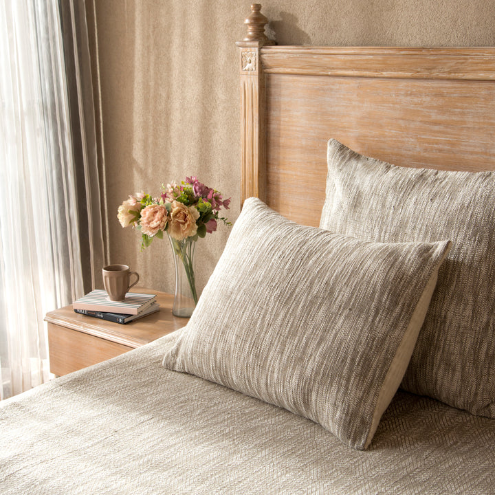 Earthy Brown Handwoven Pillow Sham Set of 2