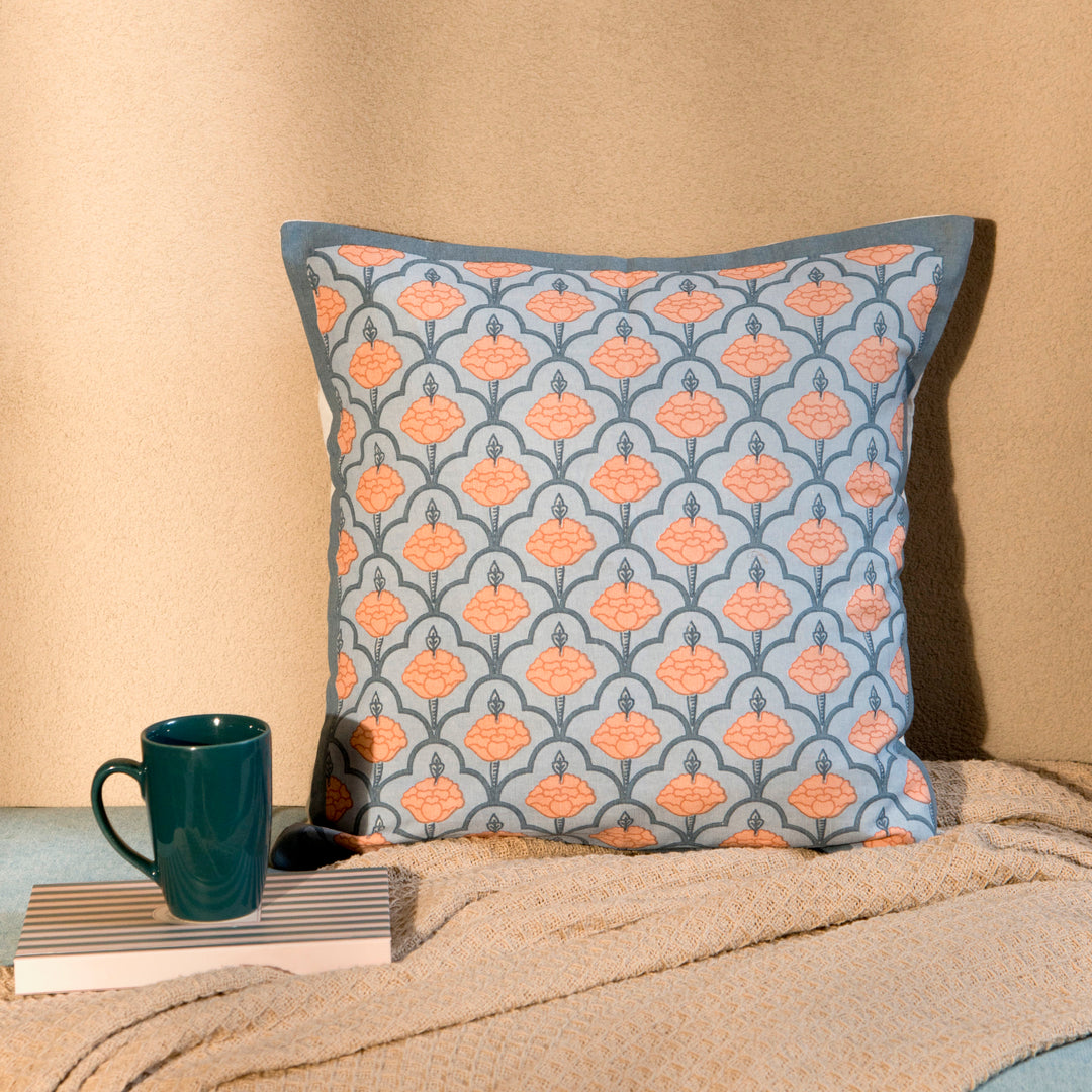 Zarina Handprinted Cotton Cushion Cover