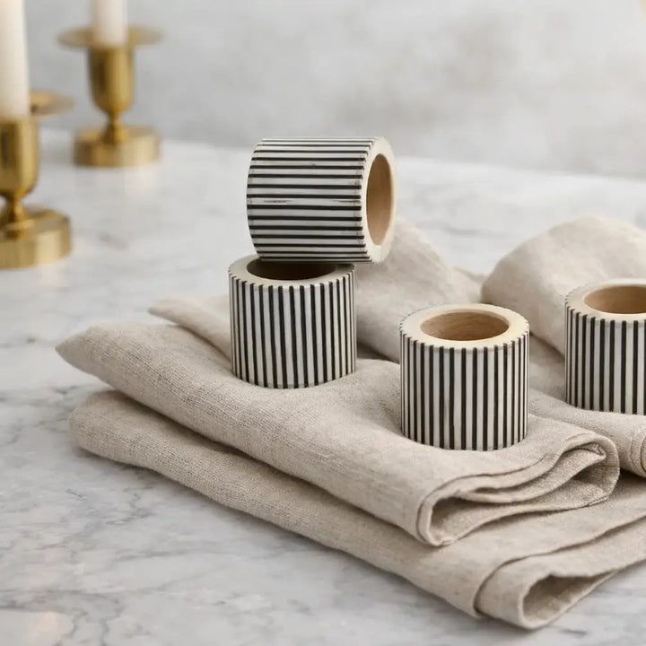 Pinstripe Napkin Rings