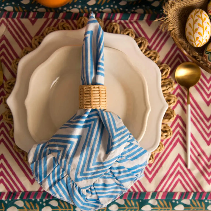 ZigZag Ruffled Napkin Set of 4