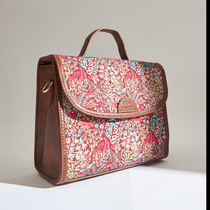 Handpainted Rainforest Crossbody Bag