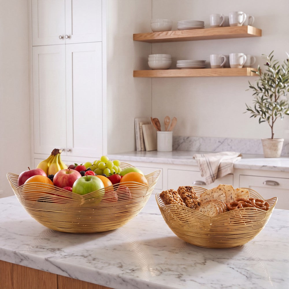 Gurez Valley Iron Bowl Set of 2 – Gold