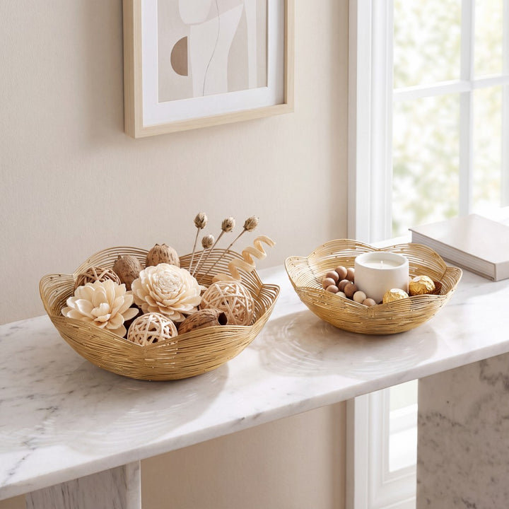 Gurez Valley Iron Bowl Set of 2 – Gold