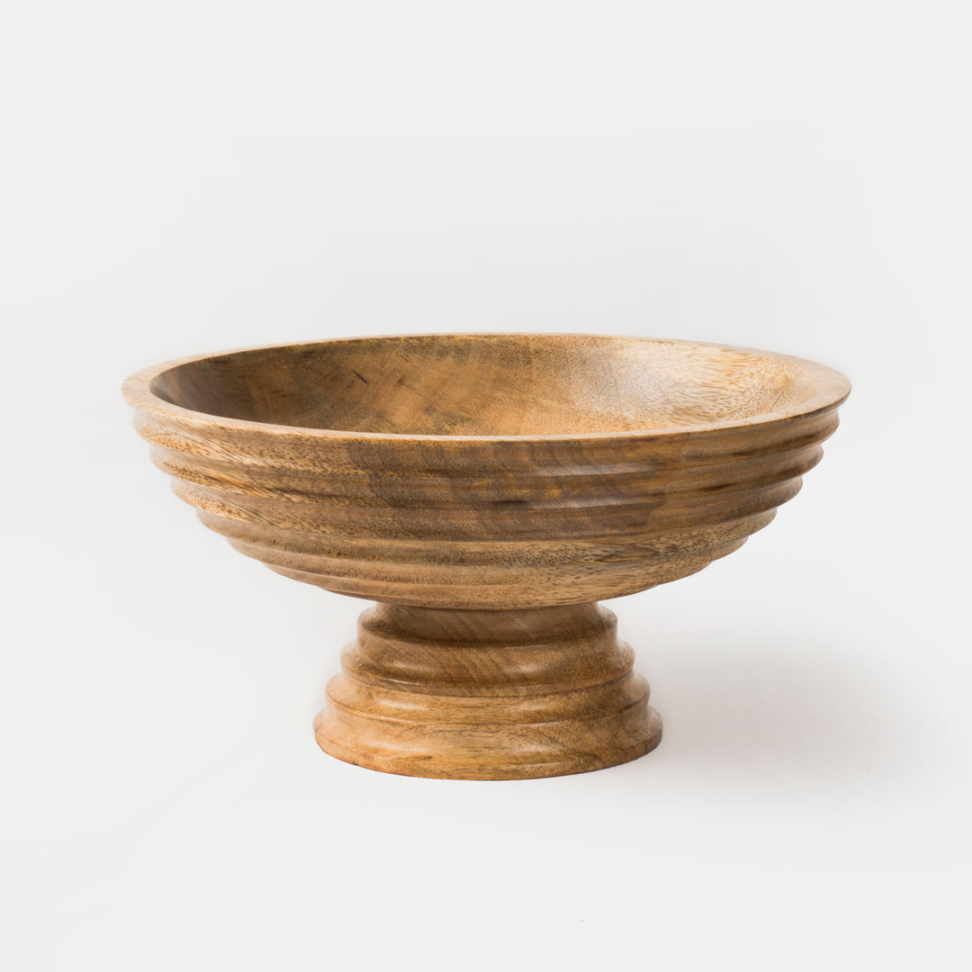 Jharana Footed Mango Wood Bowl