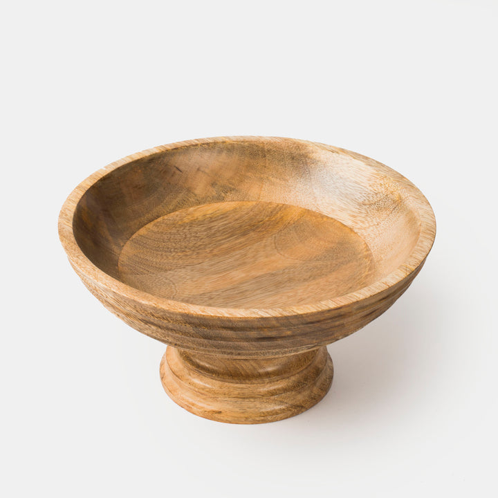 Jharana Mangowood Pedestal Fruit Bowl