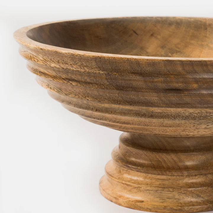 Jharana Mangowood Pedestal Fruit Bowl