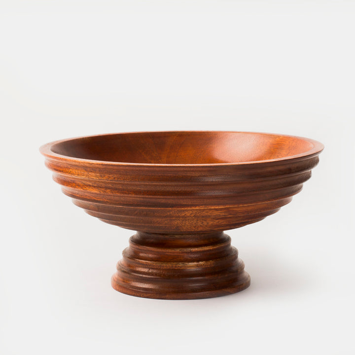 Jharana Mangowood Pedestal Fruit Bowl