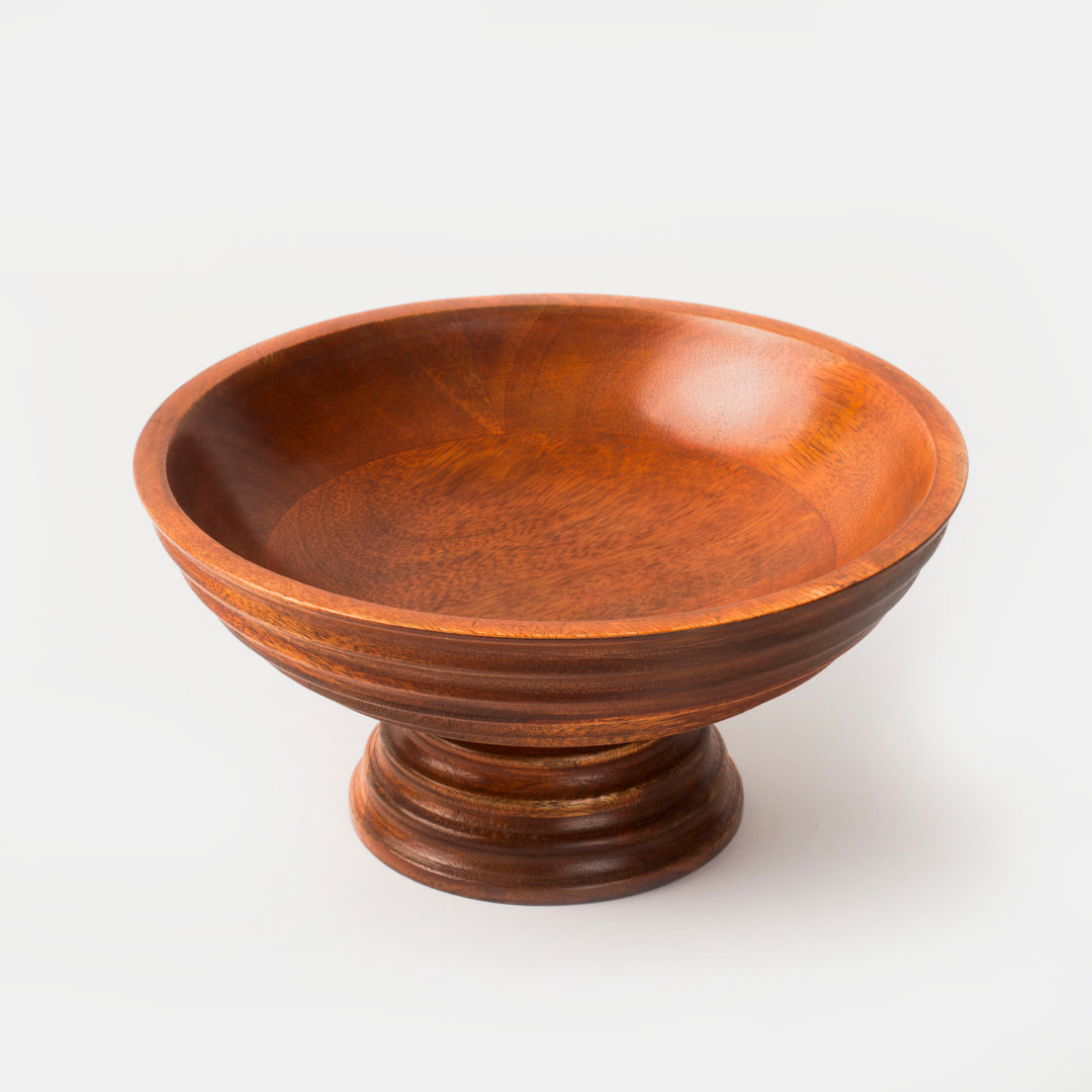 Jharana Mangowood Pedestal Fruit Bowl