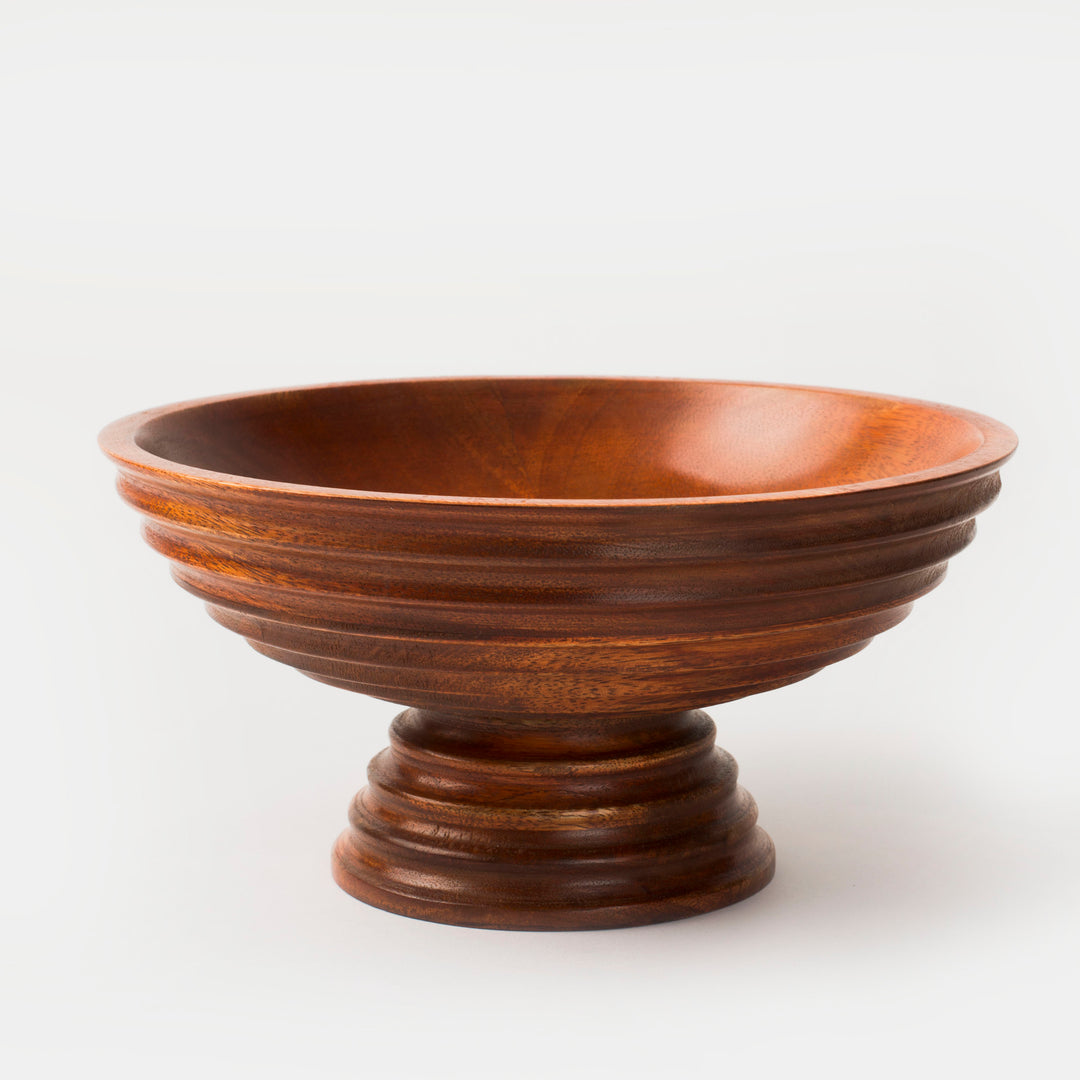 Jharana Mangowood Pedestal Fruit Bowl