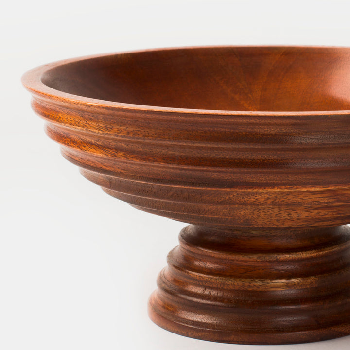 Jharana Mangowood Pedestal Fruit Bowl