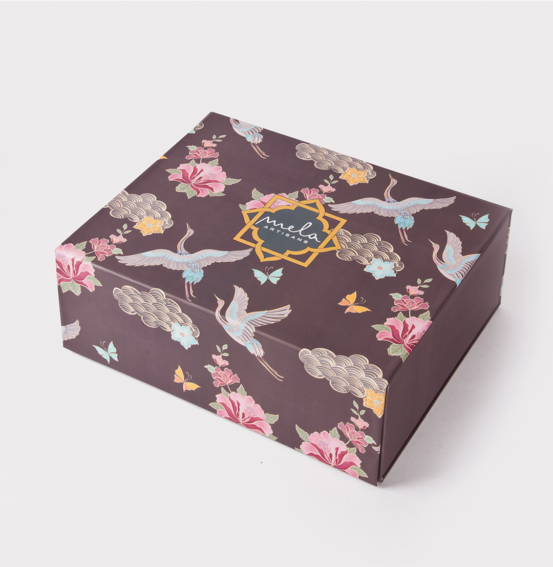 Decorative Flat Printed Packaging Gift Boxes, 3 sizes