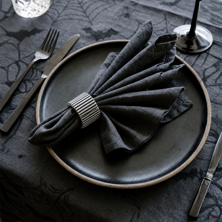 Pinstripe Inlay Napkin Rings Set of 4