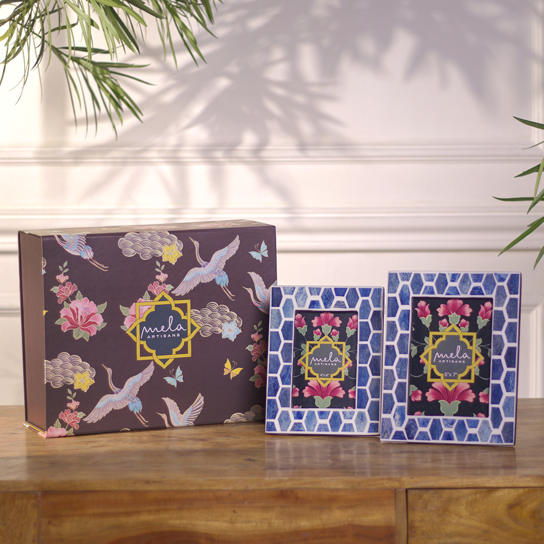 Gramercy Inlay Photo Frame Gift Box Set