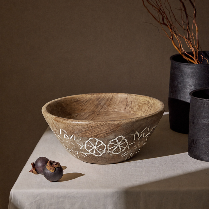 Suru Valley Mango Wood Bowl – Natural Brown