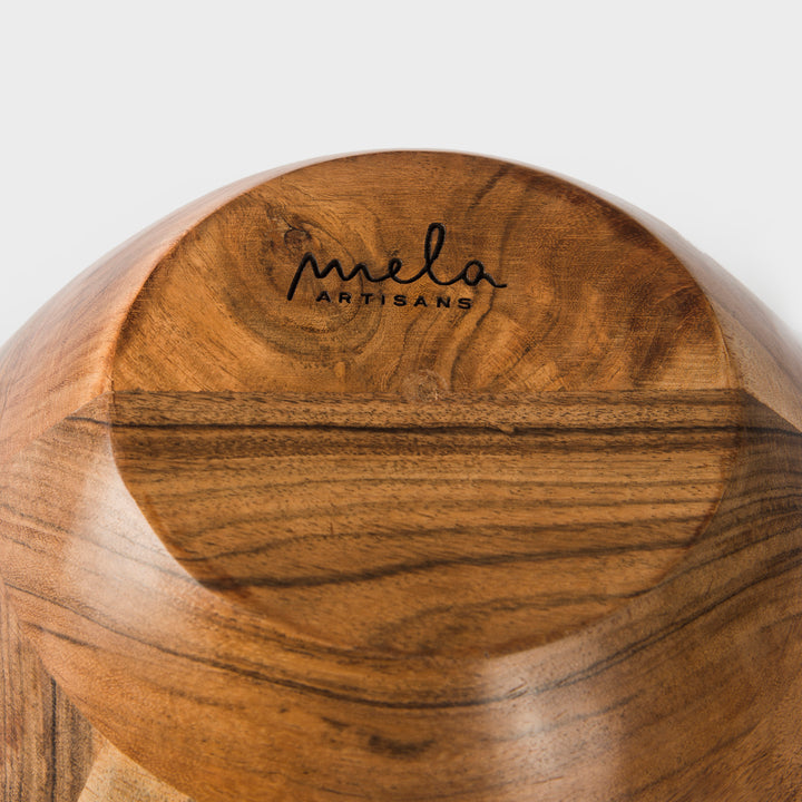 Acacia Wood 10 Inches & 12 Inches Scalloped Bowl Set