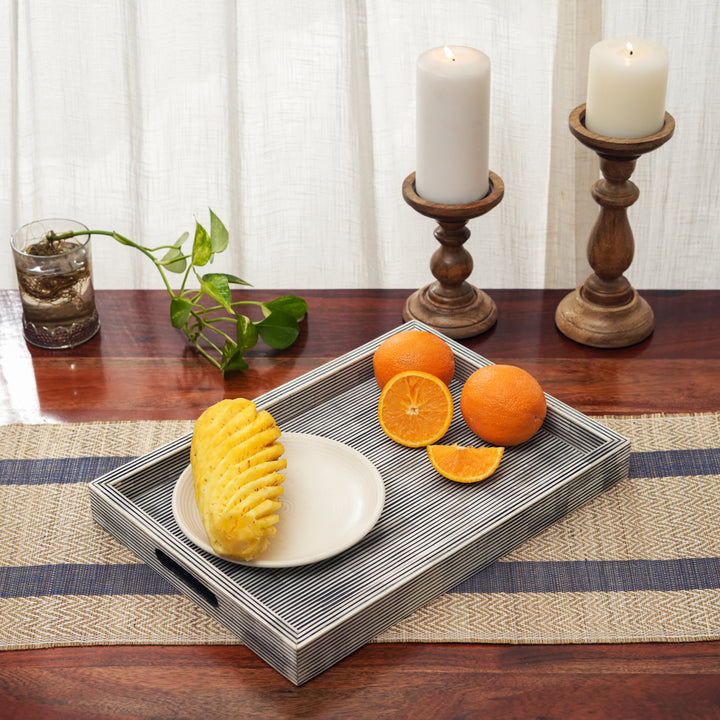 Pinstripe Inlay Large Tray