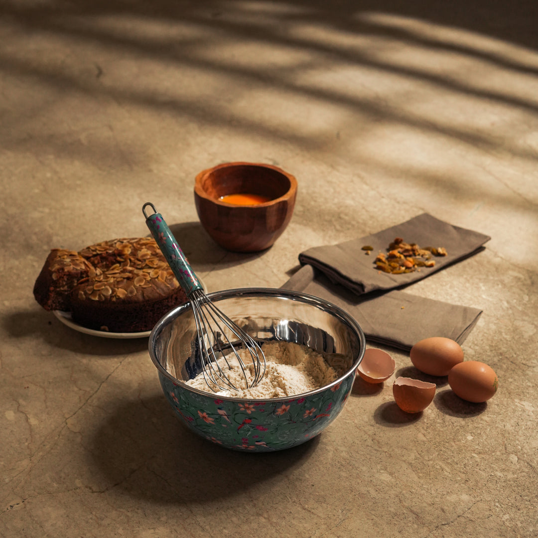 Aqua Flora Bowl & Whisk Set
