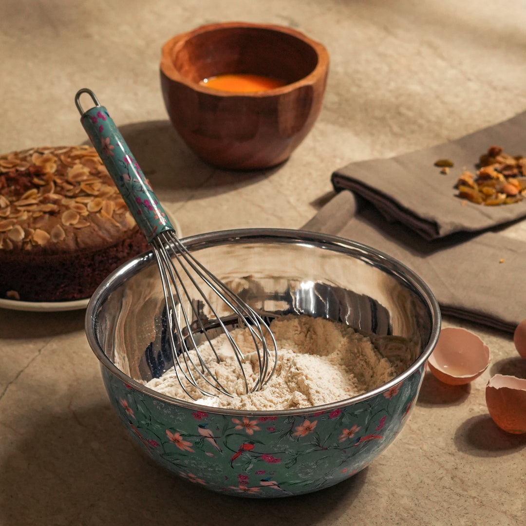 Aqua Flora Bowl & Whisk Set