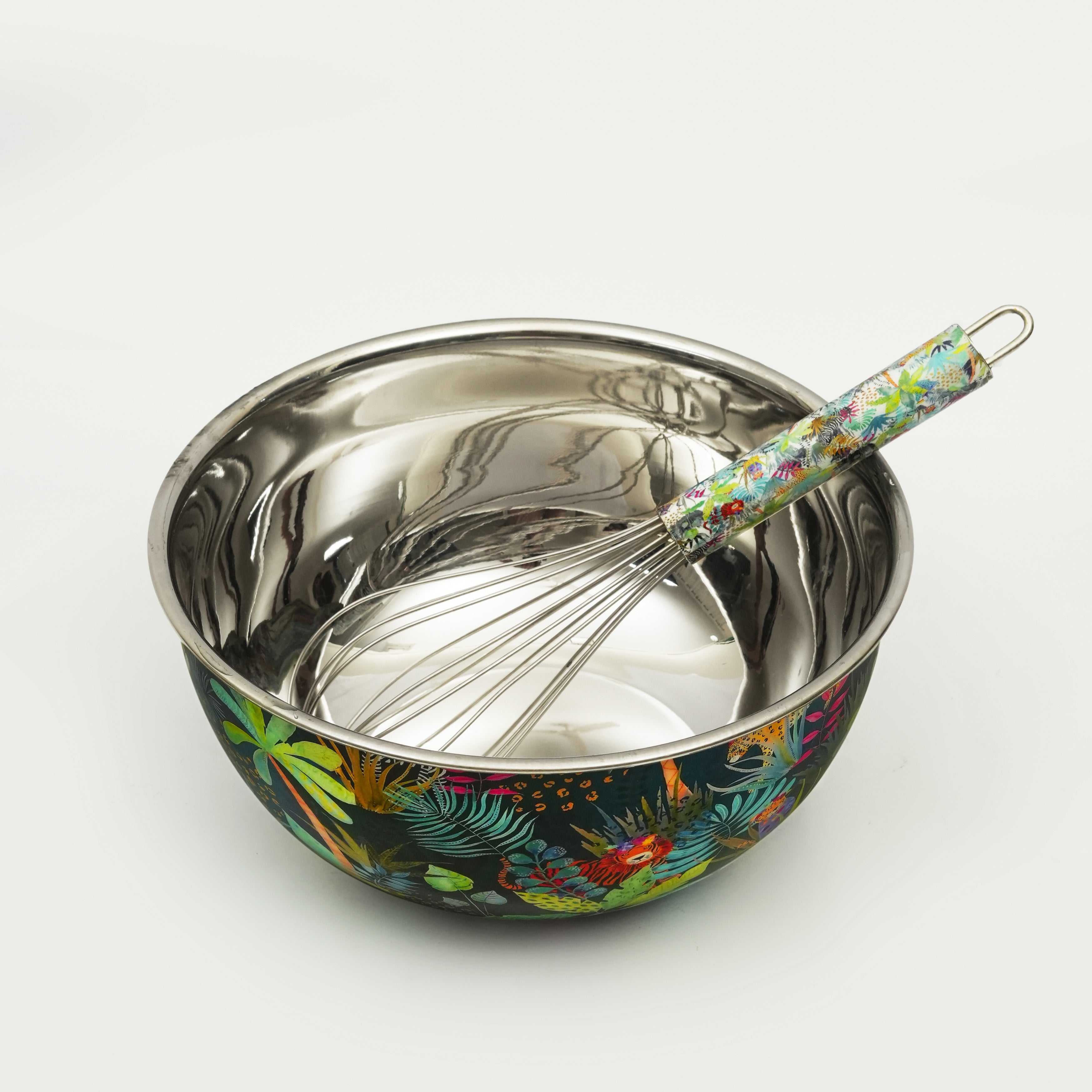 Mela Artisans Rainforest Bloom Bowl and Whisk - Thumbnail 4